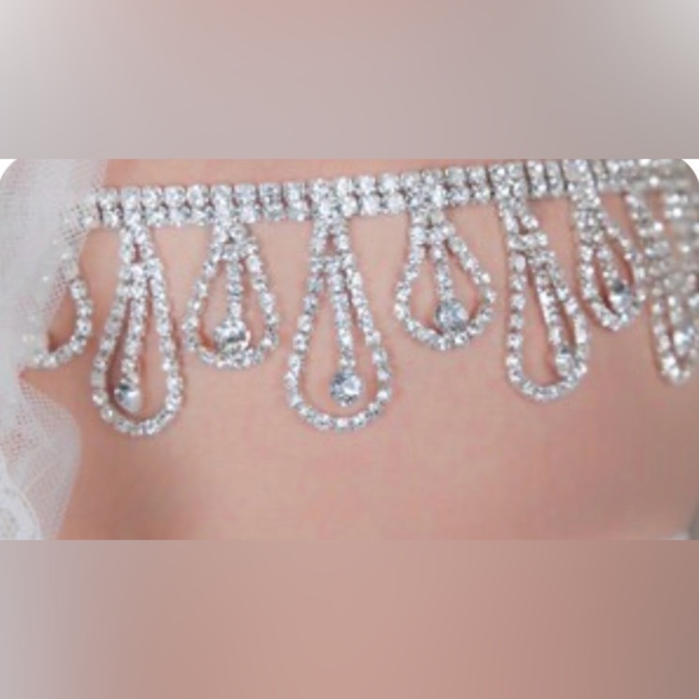 Handmade Wedding Garter with Crystals